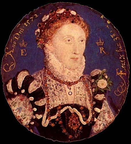 Nicholas Hilliard Miniature of Elizabeth I oil painting image